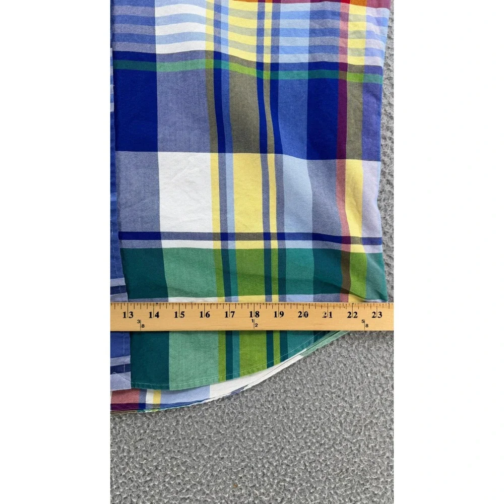 Polo Ralph Lauren Men L Classic Fit Patchwork Plaid Button Down Shirt Multicolor